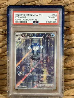 Poliwhirl 176/165 Illustration Rare Holo Pokemon Scarlet & Violet 151 PSA 10 - Image 1