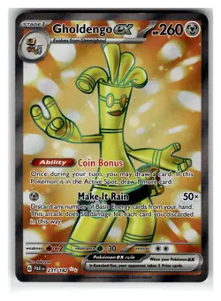 Gholdengo ex - Ultra Rare Metal Holo SV04: Paradox Rift #231/182 [NM] Pokemon TC - Image 1
