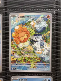 Castform Sunny Form 195/191 Pokemon TCG Surging Sparks Illustration Rare English - Image 1