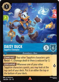 Daisy Duck Sapphire Champion 158/204 Whispers in the Well Disney Lorcana - Image 1