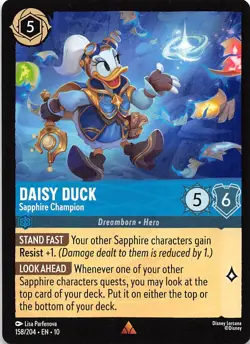 Daisy Duck Sapphire Champion 158/204 Whispers in the Well Disney Lorcana - Image 1