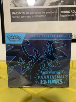 Pokemon TCG Mega Evolution Phantasmal Flames ETB Elite Trainer Box New! - Image 1