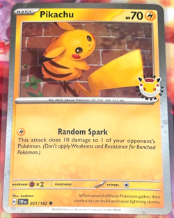 NM/LP Pikachu 051 /162 stamped promo 2026 Pokemon Day - Image 1