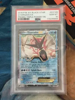 Gyarados EX XY106 XY Promo Holo 2016 Triple Power Tin Ultra Rare Pokemon PSA 10 - Image 1