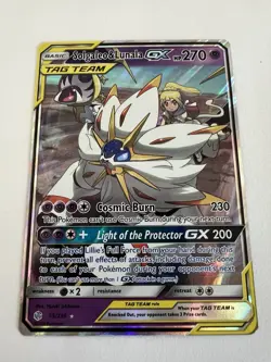 Pokemon Cosmic Eclipse Solgaleo & Lunala GX Tag Team Ultra Rare 75/236 NM Lillie - Image 2