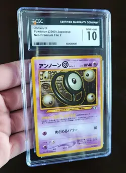 Pokemon Karten Sammlung: Unown O Premium File 2 CGC 10 GEM Mint WOTC Vintage Jap - Image 2