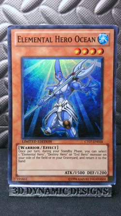 | Yugioh Elemental HERO Ocean CT07-EN018 Super Rare 2010 Tins PL 🔥 | - Image 1