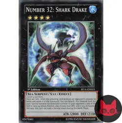 Yugioh Number 32: Shark Drake SP14-EN023 Common 1st Edition NM - Image 1