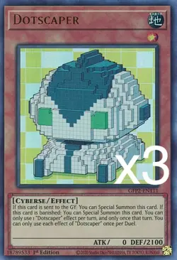 3X Yugioh Dotscaper GFP2-EN111 Ultra Rare 1st Edition NM - Image 1