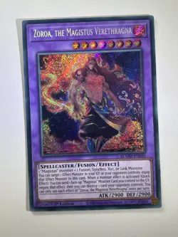 Zoroa, the Magistus Verethragna BLMM-EN045 Secret Rare 1st Ed YuGiOh Card NM - Image 1