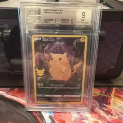 Pokemon Pikachu TCG Holo Rare Card 2021 Celebrations Series 5/25 BGS 9 - Image 1