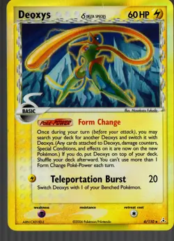 Deoxys (Speed) (Delta Species) - 6/110 - Pokemon Ex Holon Phantoms Holo Card DMG - Image 1