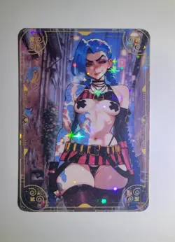 Jinx Full Art Goddess Story League Of Legends Waifu Hunny Bunny Trading Card - Image 1