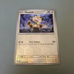 Meowth - Pokemon TCG 048/064 Sv: Shrouded Fable Reverse Holo NM Condition Card - Image 1
