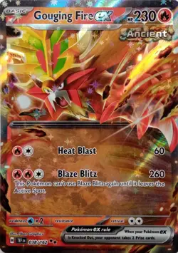 038/162 GOUGING FIRE EX DOUBLE RARE TEMPORAL FORCES POKEMON CARD - Image 1