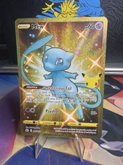 Pokemon Celebrations Mew Gold Holo Card 025/025 Secret Edition - Image 1