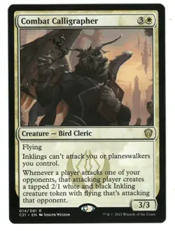 MTG Combat Calligrapher Commander 2021 Magic The Gathering TCG - Image 1