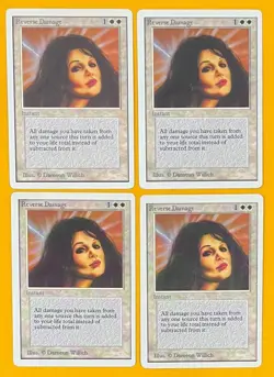 MTG REVERSE DAMAGE (x4) Unlimited (OldManMTG 009-502) - Image 1