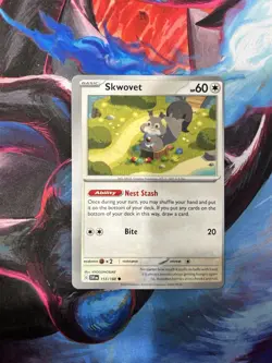 Pokemon Tcg Skwovet Miscut Error 151/198 Scarlet & Violet Base Set - Image 1