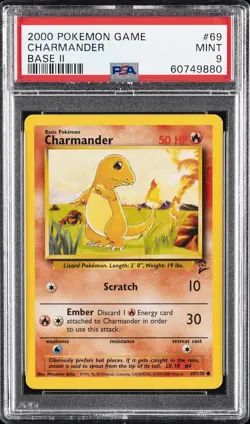 2000 POKEMON GAME BASE II #69 CHARMANDER PSA 9 - Image 1