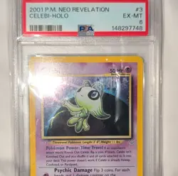 Pokemon Neo Revelation Celebi 3/64 Holo Rare Unlimited PSA 6 - Image 2
