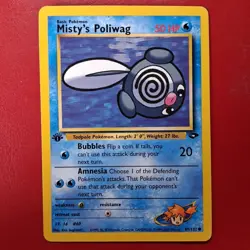 Lightly Played, English Pokemon Regular Misty's Poliwag - 89/132 - Common - 1st - Image 1