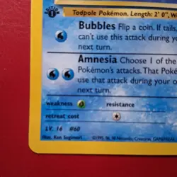 Lightly Played, English Pokemon Regular Misty's Poliwag - 89/132 - Common - 1st - Image 5