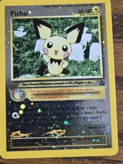 Pokemon Wotc Black Star Promo #35/53 Reverse Holo PICHU***never played*** - Image 1