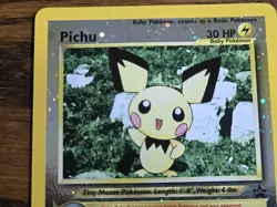 Pokemon Wotc Black Star Promo #35/53 Reverse Holo PICHU***never played*** - Image 2