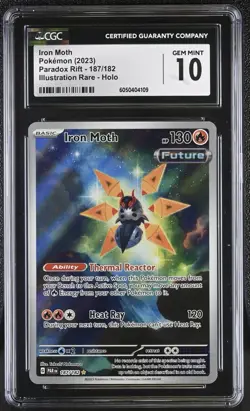 Iron Moth Pokemon TCG Paradox Rift 187/182 CGC 10 🔥🔥 - Image 1