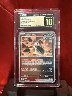 2023 Pokemon TCG Iron Moth #28/182 Reverse Holo Paradox Rift – CGC 10 PRISTINE - Image 1