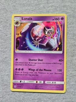 Pokemon TCG Lunala Guardians Rising 61/145 Holo Rare - Image 1