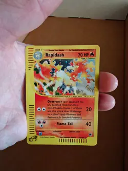 Pokemon TCG Expedition Base Set Holo Rare Rapidash 26/165 LP - Image 3