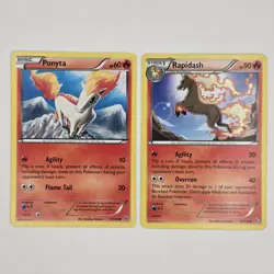 Ponyta + Rapidash 14-15/106 XY Flashfire LP Pokemon - Image 1