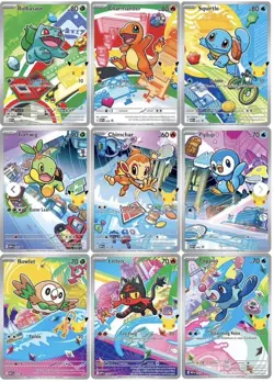 Pokemon 2026 First Partner Illustration Collection Series 1 FULL PROMO SET - Image 1