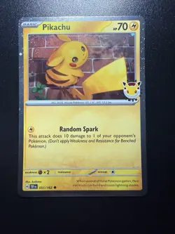Pikachu Pokemon Day 30th Anniversary Promo 051/162 Near Mint English TCG - Image 1