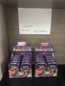 Pair! Factory Sealed Pokemon TCG: Mega Evolution Mini Tins Display (Set Of 10x2) - Image 1