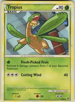 Pokemon Tropius 22/90 Undaunted Rare NM - Image 1