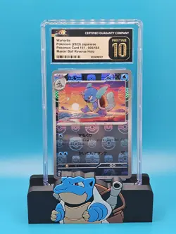 2023 Pokemon Wartortle JP sv2a Master ball reverse CGC Pristine 10 - Image 1