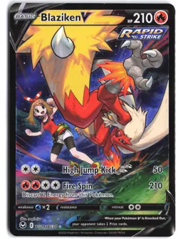 Blaziken V TG14/TG30 Holo Rare V Silver Tempest Trainer Gallery Pokemon - Image 1