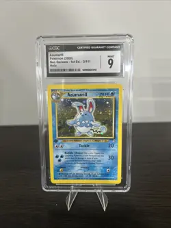 Azumarill Holo 2/111 Pokemon Neo Genesis First Edition CGC 9 - Image 1