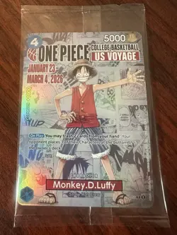 One Piece Card Monkey D. Luffy US College Basketball Voyage Promo - Image 1