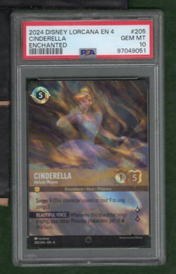 2024 Disney Lorcana En 4-ursula's Return Cinderella Enchanted 205 PSA 10 - Image 1