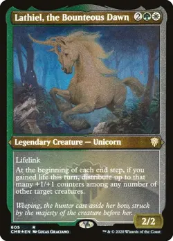 Lathiel, the Bounteous Dawn Foil Etched - Commander Legends MTG-LP - Image 1