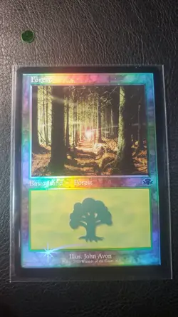 Forest FOIL Retro Frame 410 M PF MTG Dominaria Remastered - Image 1