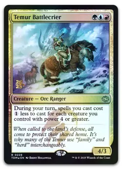 Temur Battlecrier #228 (Foil) (NM) Prerelease Cards PRE Magic MTG - Image 1