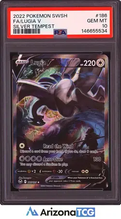 Pokemon 2022 Lugia V 186/195 Alt Art Silver Tempest GEM MINT PSA 10 - Image 1