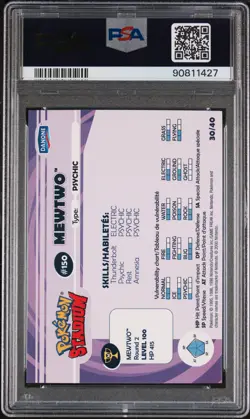 PSA 10✨💎Mewtwo 2000 Canadian Pokemon Card Danone Stadium Tip #30/40 (90811427) - Image 2