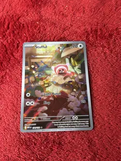 Stufful 154/132 2025 Full Art Holo Pokemon Mega Evolution Mint Raw Ungraded - Image 1