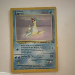 Pokemon Lapras Fossil 10/62 80 HP Holo Rare Unlimited Basic MP-HP - Image 1